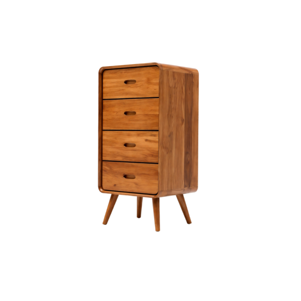Lemari laci minimalis Cavero kayu natural
