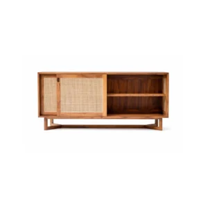 Buffet rotan minimalis Ravello kayu jati natural
