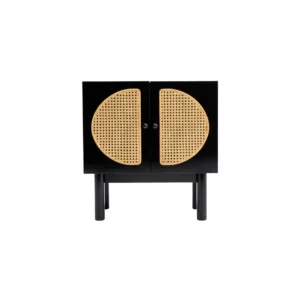 Kabinet rotan minimalis Noctra hitam modern