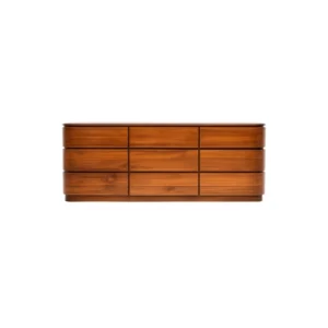 Lemari kayu minimalis Dramiro walnut modern