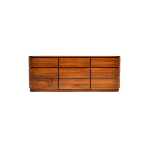 Lemari kayu minimalis Dramiro walnut modern