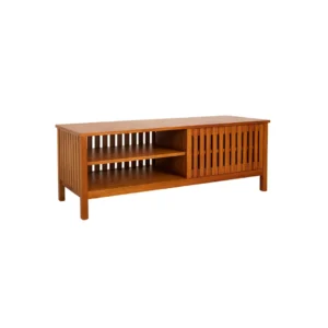 Meja TV minimalis Stravon kayu natural