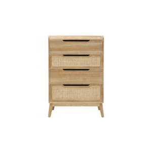 Nakas rotan minimalis Ravion kayu natural