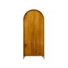 Cabinet Kayu Minimalis Archeva berbahan kayu dengan desain lengkung modern dan ruang penyimpanan luas.