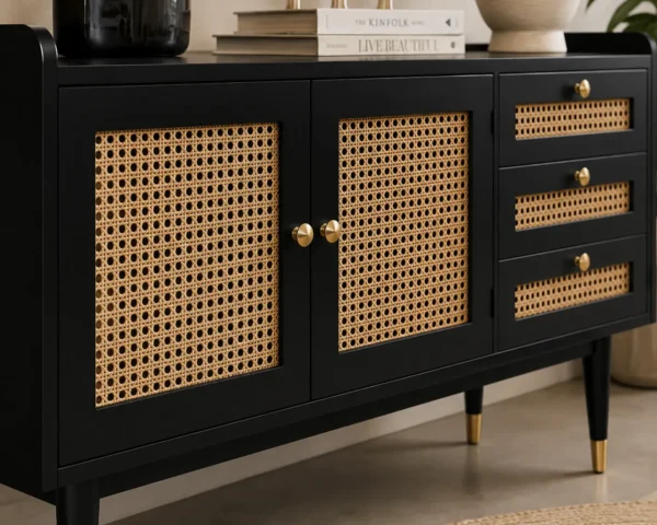 Detail Buffet Kayu Minimalis Noirva