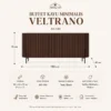 Infografis Ukuran Buffet Kayu Minimalis Veltrano