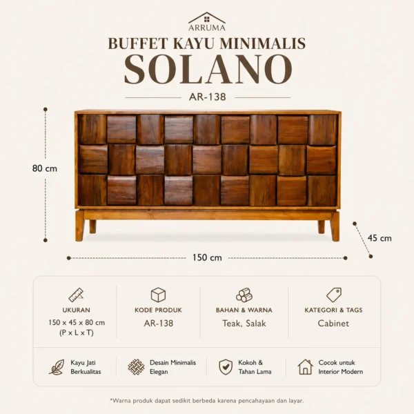 Buffet Kayu Minimalis Solano