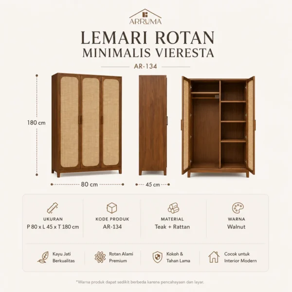 Lemari Rotan Minimalis Vieresta