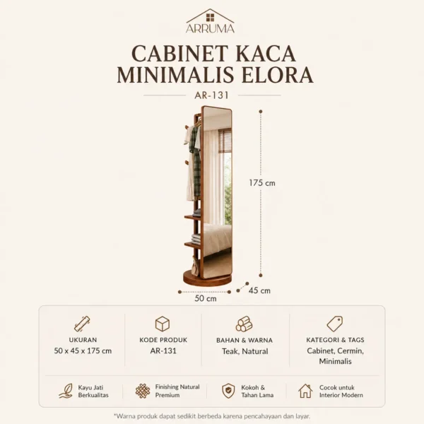 Cabinet Kaca Minimalis Elora