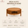Infografis Ukuran Kimi Meja Kayu Minimalis Kimi