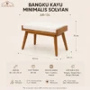 Bangku Kayu Minimalis Solvian