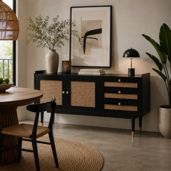Lifestyle Interior Buffet Kayu Minimalis Noirva