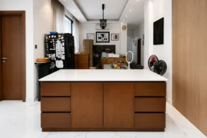Buffet kayu jati solid custom minimalis untuk ruang makan dan penyimpanan rumah