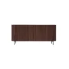 buffet-kayu-minimalis-veltrano-modern Buffet kayu minimalis Veltrano dengan detail bilah kayu vertikal dan kaki besi hitam untuk interior modern